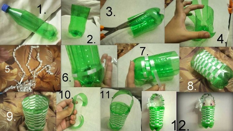 botella color verde soporte muñeco
