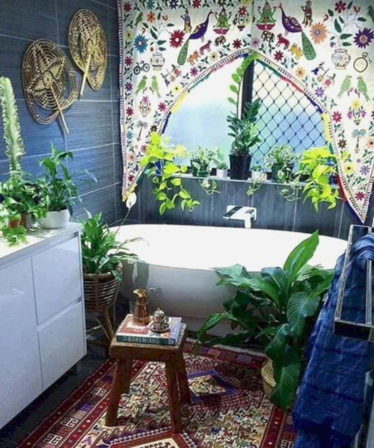 salle de bain de style bohème