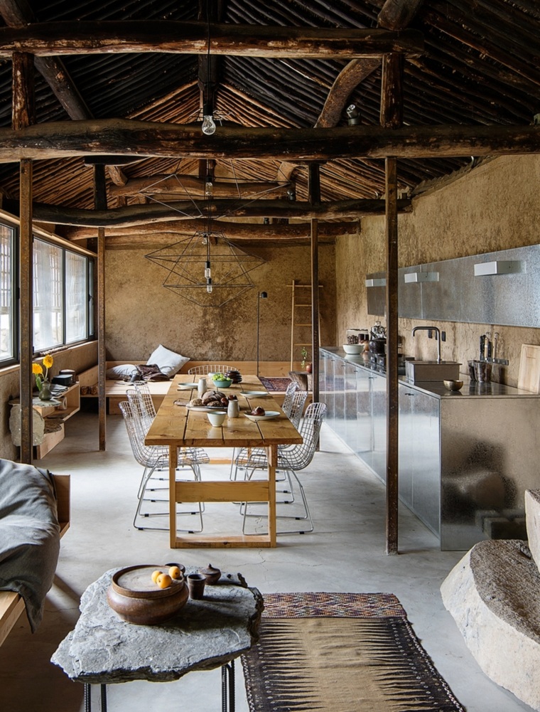 casas-rurales-china-diseño-mesa-madera