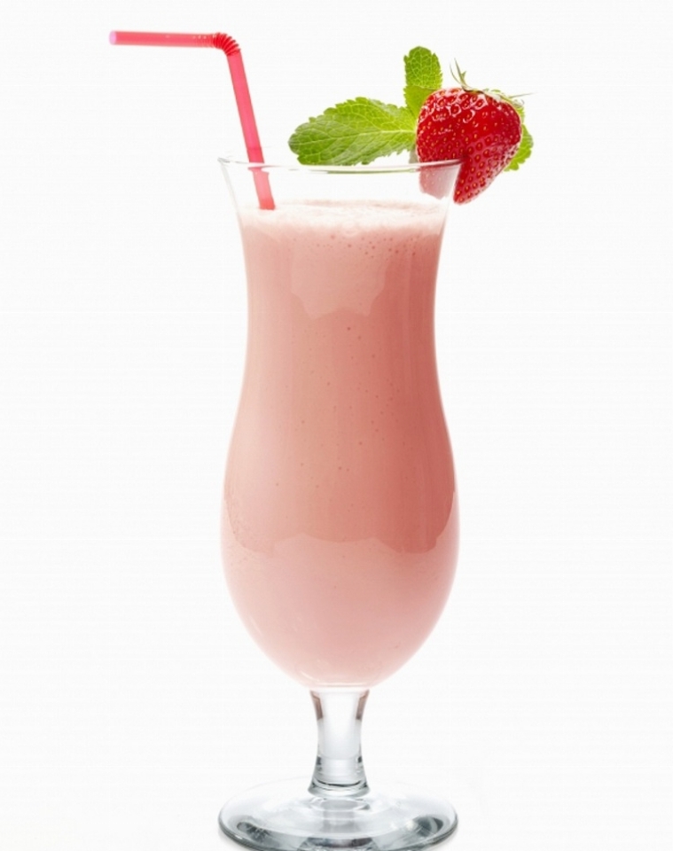 cocktails sans alcool recettes-intéressant-lait-fraises