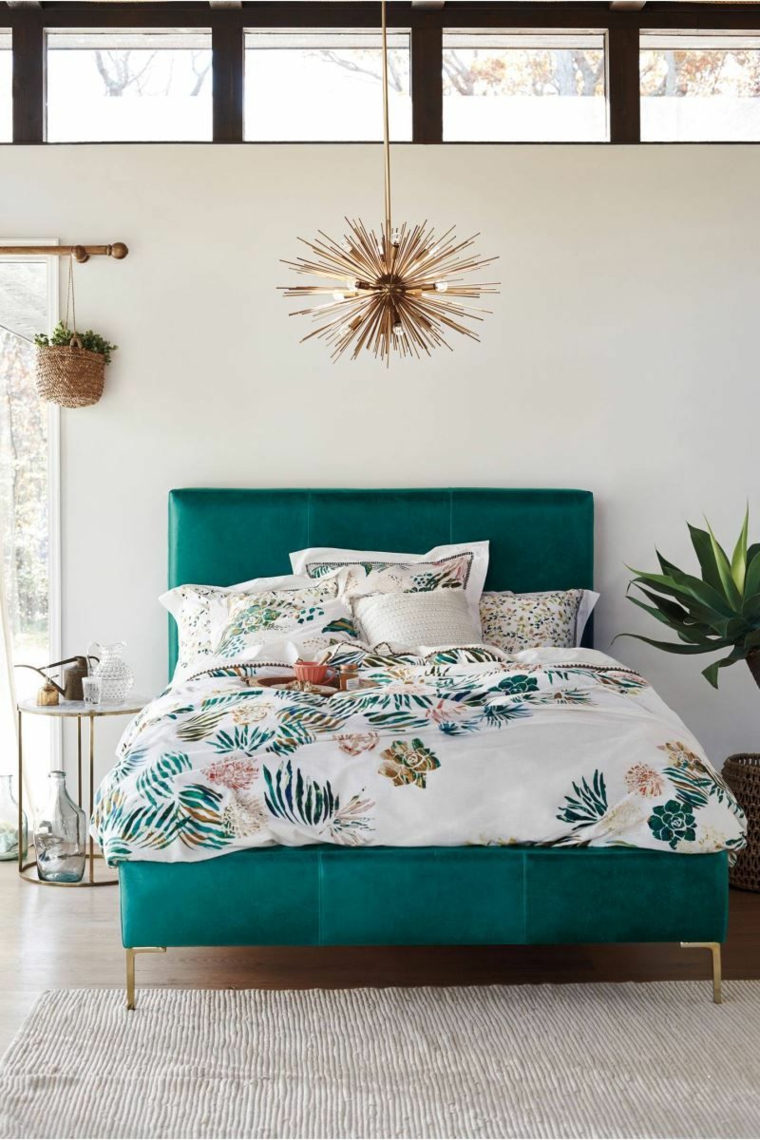 comment décorer une chambre à coucher-style-tropical-idées-modernes