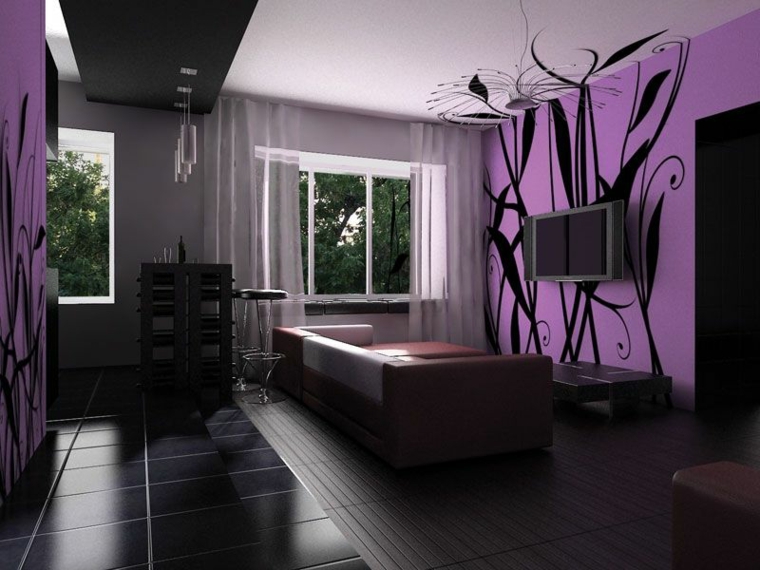 couleurs pour intérieurs-noir-violet