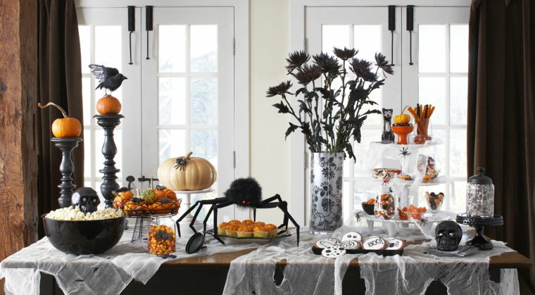 décoration pour halloween-table-interior