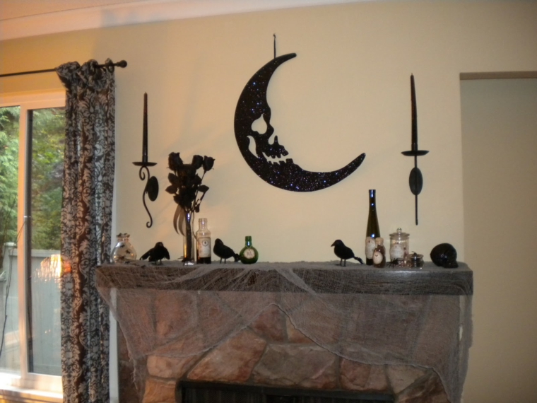 décoration pour cheminée halloween