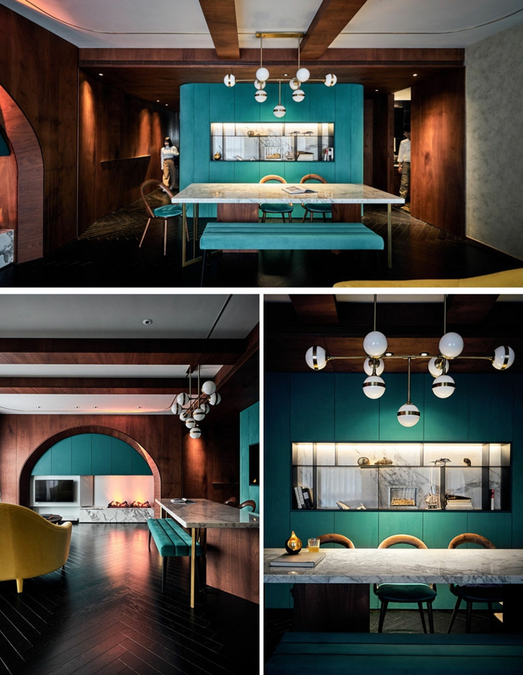 décoration moderne-intérieur-couleur-turquoise