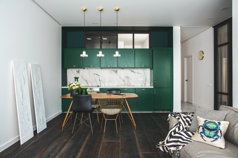 décoration pour les cuisines ideas-atractivas-muebles-verde