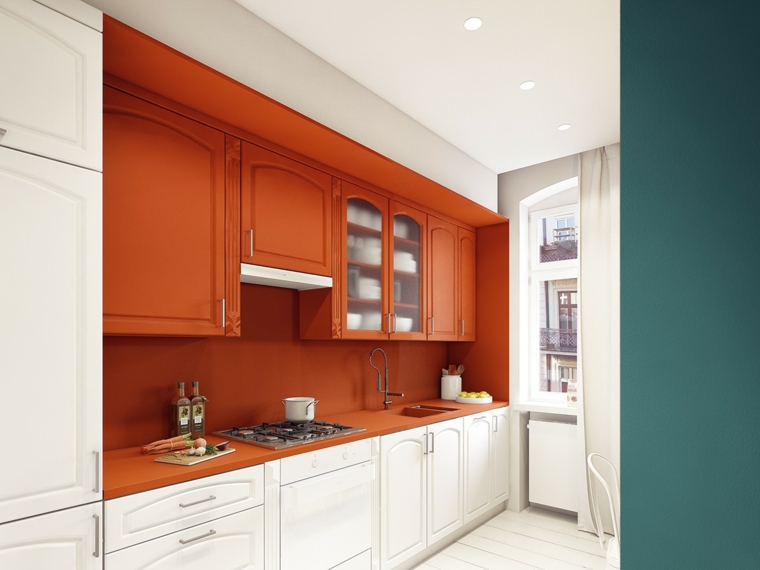 decoration-pour-cuisines-idees-attractives-couleurs-blanc-orange