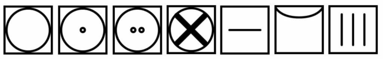 symboles de séchage