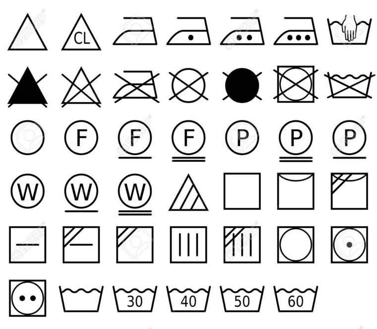 symboles de lavage