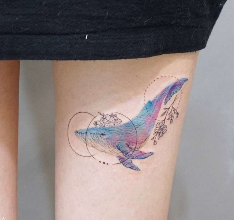 idées de tatouages ​​de baleine
