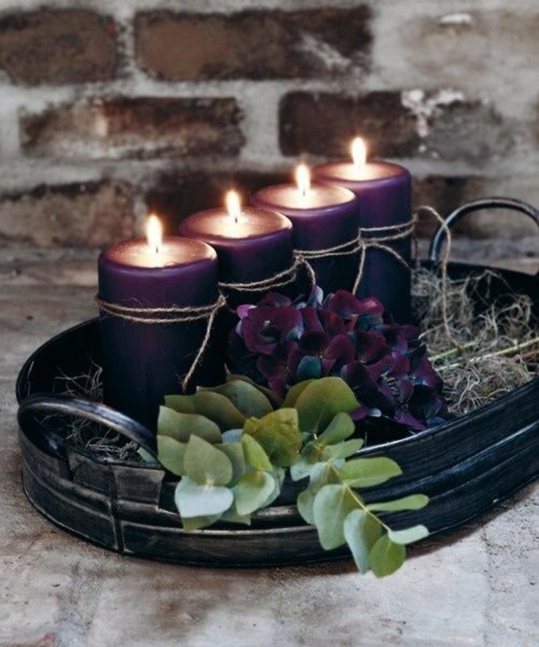 bougies violettes
