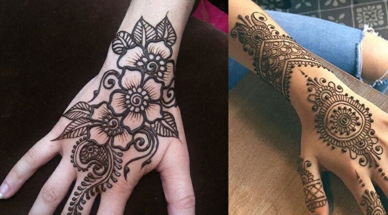 tatouages ​​au henné-dessins floraux
